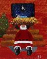 Santa Kneeling at the Creche